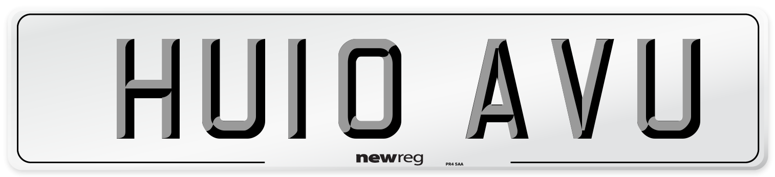 HU10 AVU Number Plate from New Reg